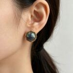 azure silk heirloom studs