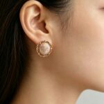blush silk heirloom studs
