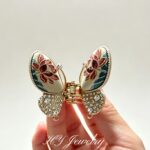 lotus bloom butterfly hair clip